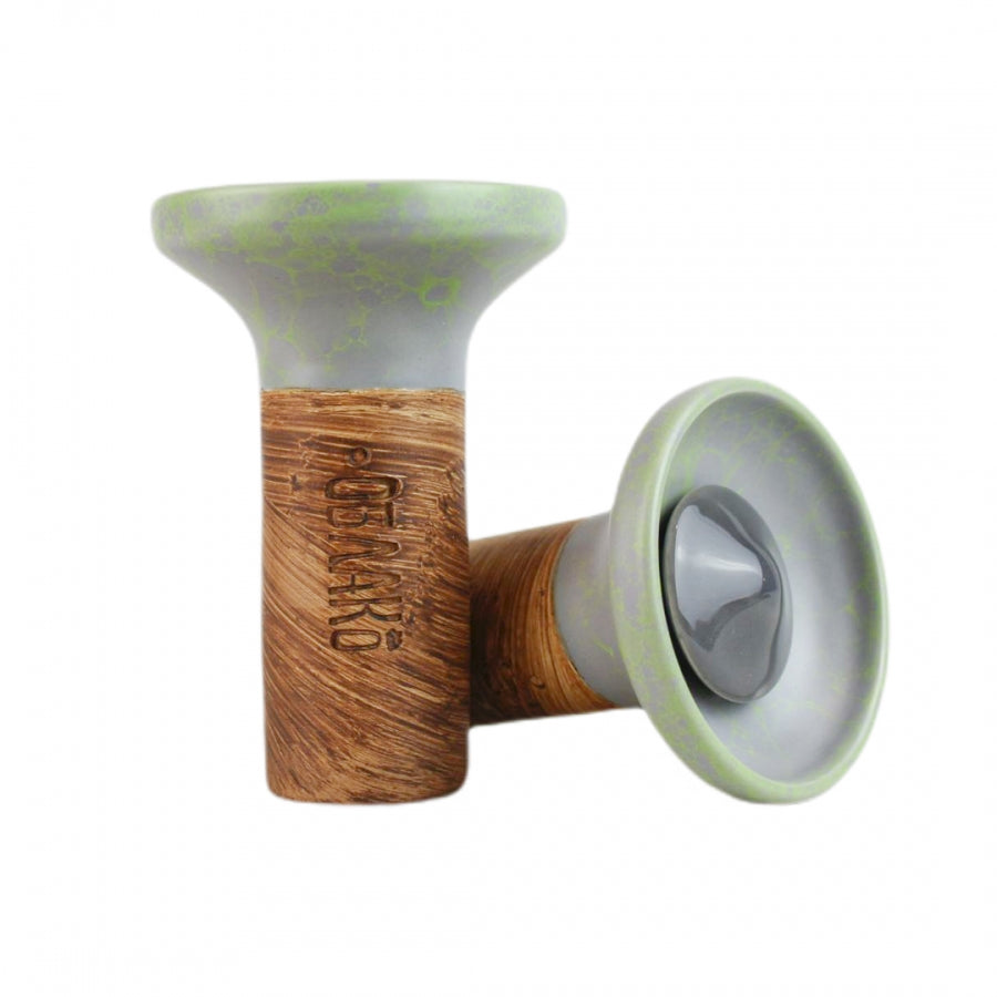 Oblako Flow Bowl Glazed Gray on Green - Wazookah