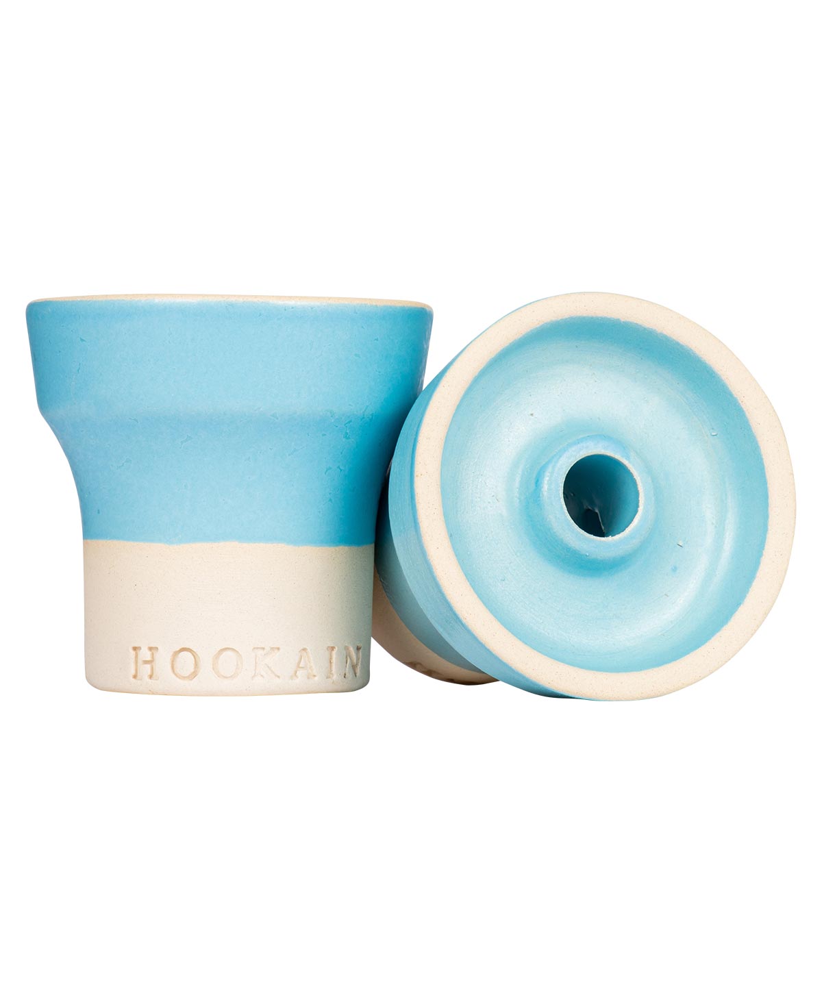 Hookain Popo -Coral Blue Phunnel Stoneware bowl - Wazookah