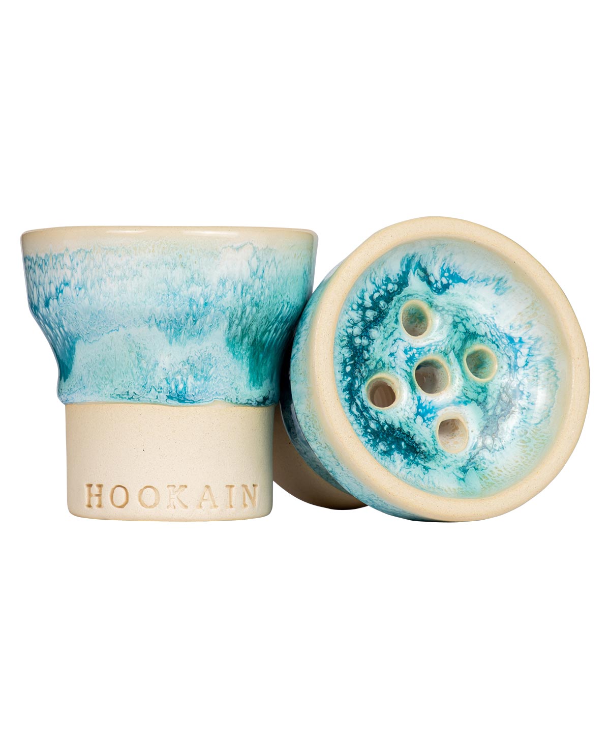 Hookain Pot - Green Water Traditional Stoneware bowl - Wazookah